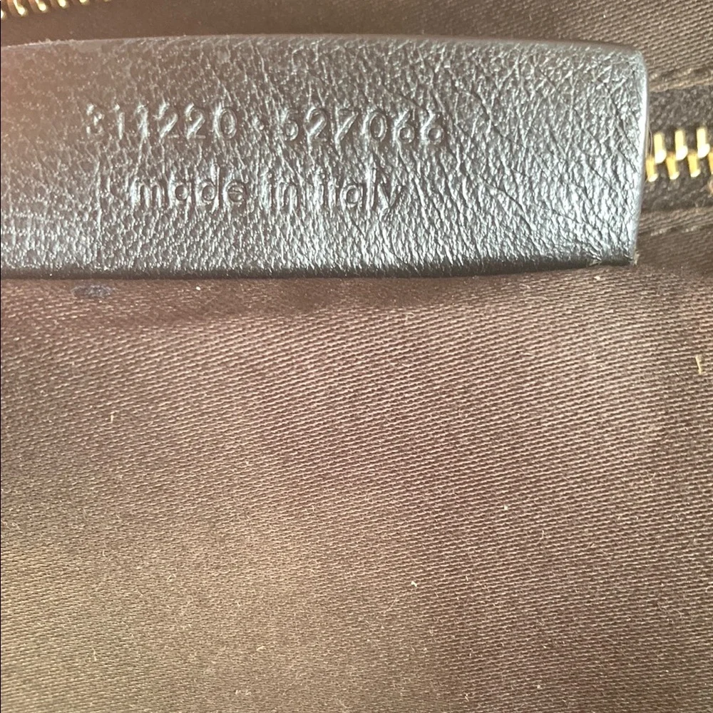 Yves Saint Laurent- Authentic 🍀 Brown Leather Satchel with Gold Y Hardware - Picture 7 of 12